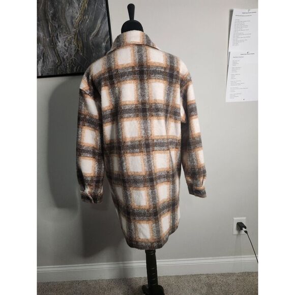 Sanctuary Plaid Button Front Shacket – Women’s XS - Picture 3 of 4